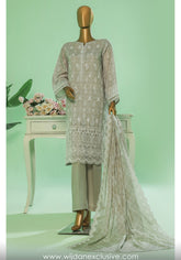 HZ Printkari - Print & Embroidered Chikankari Pret Lawn Edit'25 Vol-03 D-02